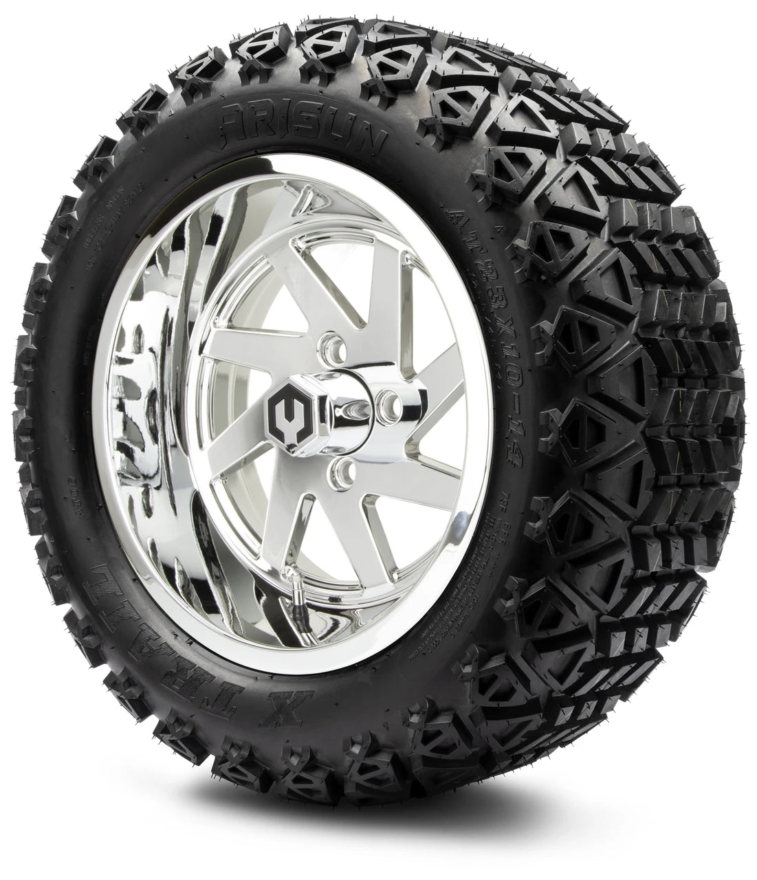 MODZ® 14" Fury Chrome - Lifted Tires and Wheels Combo
