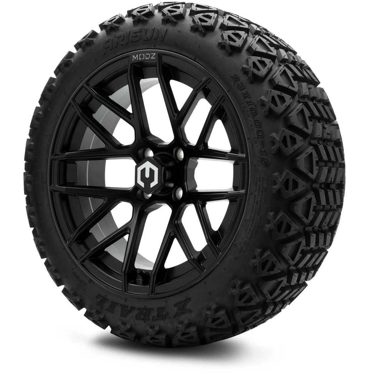 MODZ® 15" Matrix Matte Black - Lifted Tires and Wheels Combo