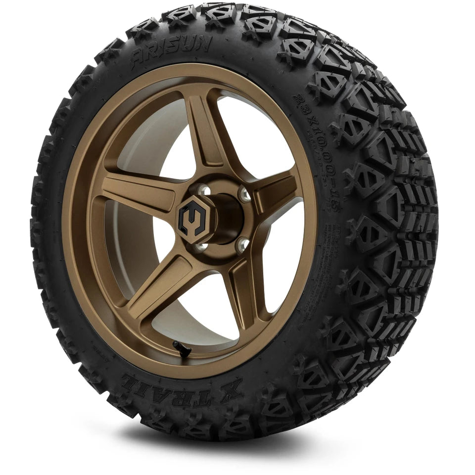 MODZ® 15" Drift Matte Bronze - Lifted Tires and Wheels Combo