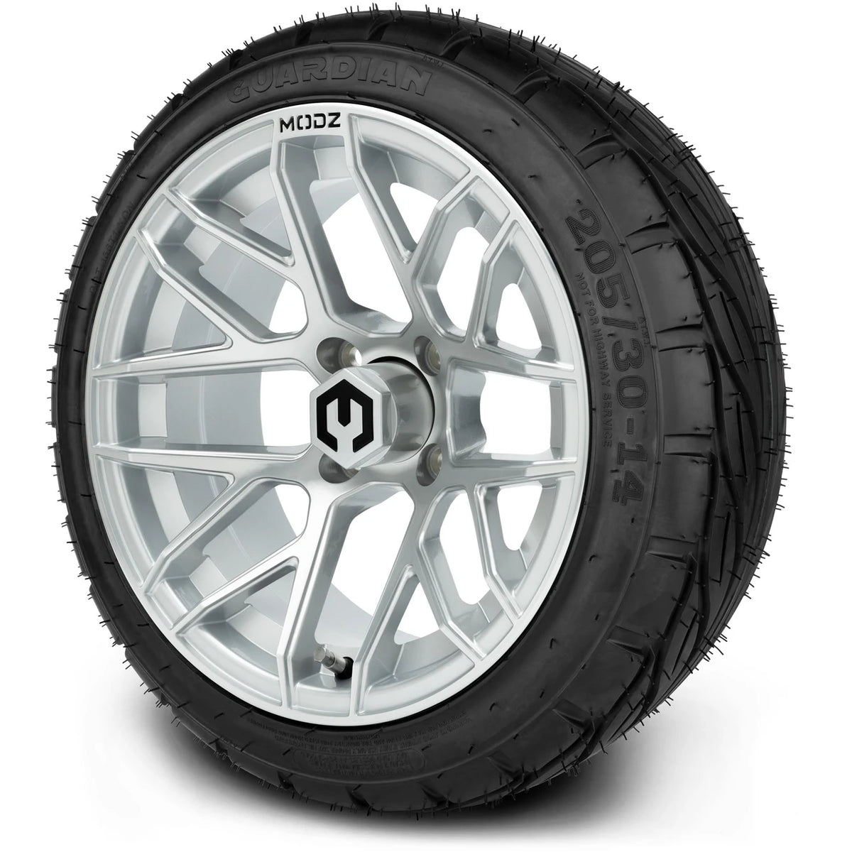 MODZ® 14" Matrix Silver - LowPro Street Tire and Wheels Combo