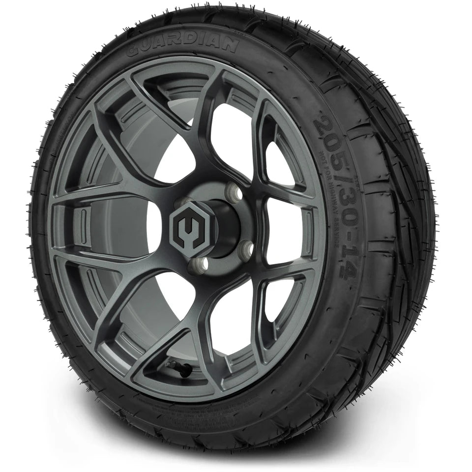 MODZ® 14" Renegade Matte Gunmetal - Low Profile Tires and Wheels Combo