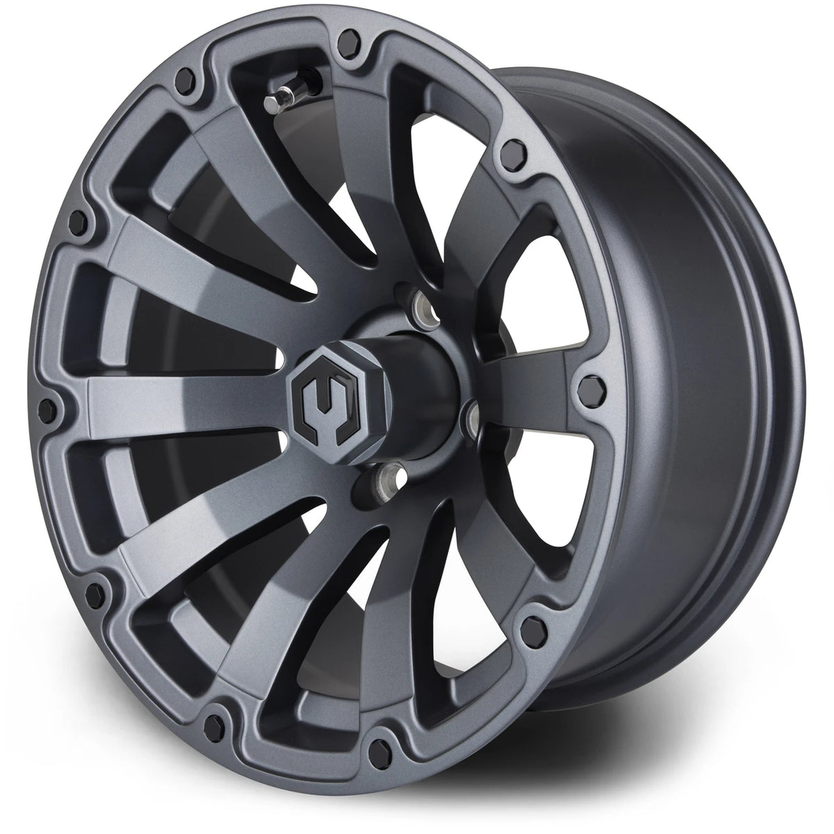 MODZ® 14" Bomber Matte Gunmetal Golf Cart Wheel