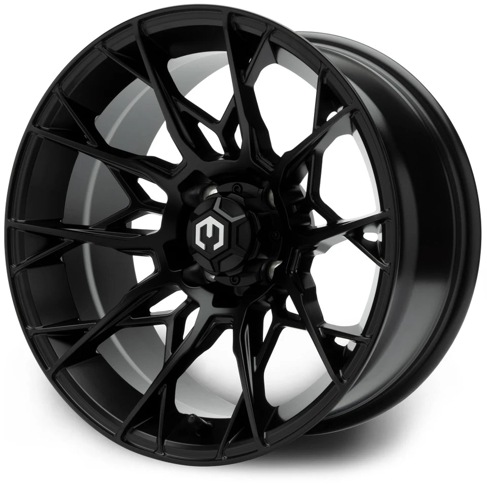 MODZ® 15" Matrix Glossy Black Golf Cart Wheel