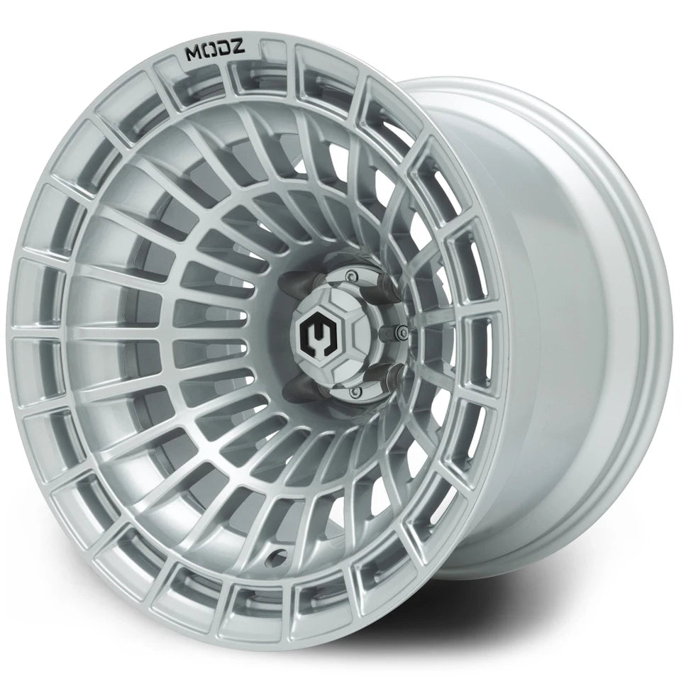 MODZ® 15x10" Felon Silver Golf Cart Wheel