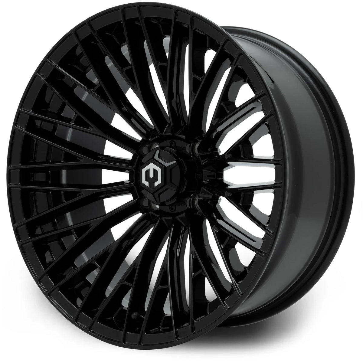 MODZ® 16" Reaper Glossy Black Golf Cart Wheel
