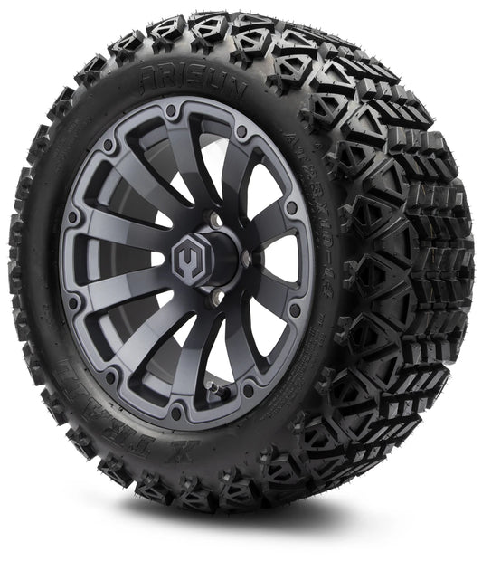 MODZ® 14" Bomber Matte Gunmetal - Lifted Tires and Wheels Combo
