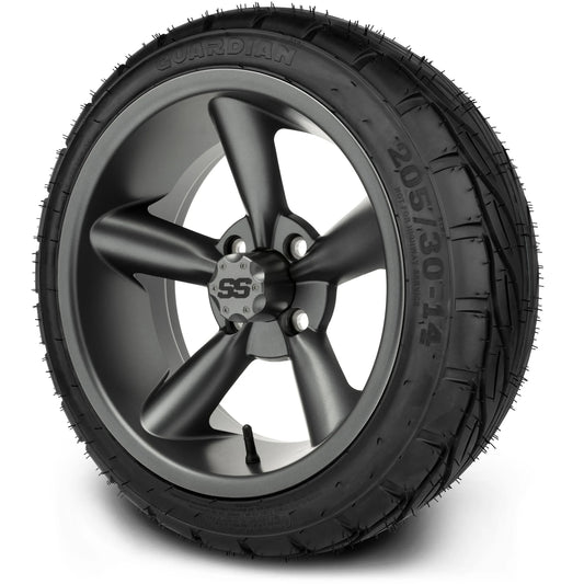 MODZ® 14" Godfather Gunmetal - LowPro Street Tire and Wheels Combo
