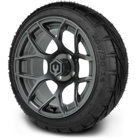 MODZ® 14" Renegade Matte Gunmetal - Low Profile Tires and Wheels Combo