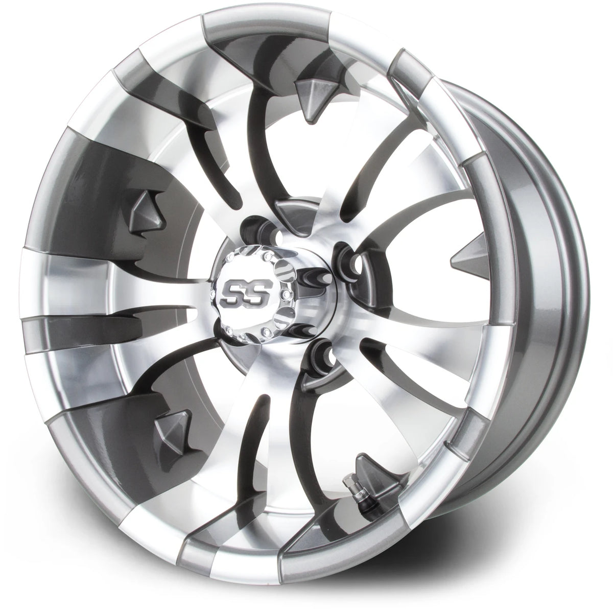 MODZ® Classic 14" Vampire Gunmetal Golf Cart Wheel