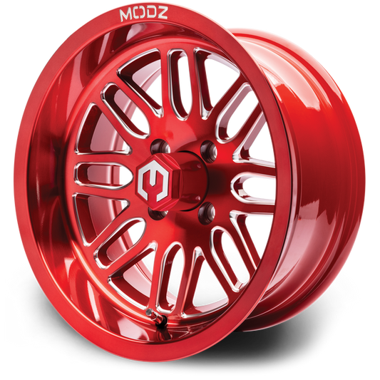 MODZ® 14" Mayhem Brushed Red with Ball Mill  Wheel