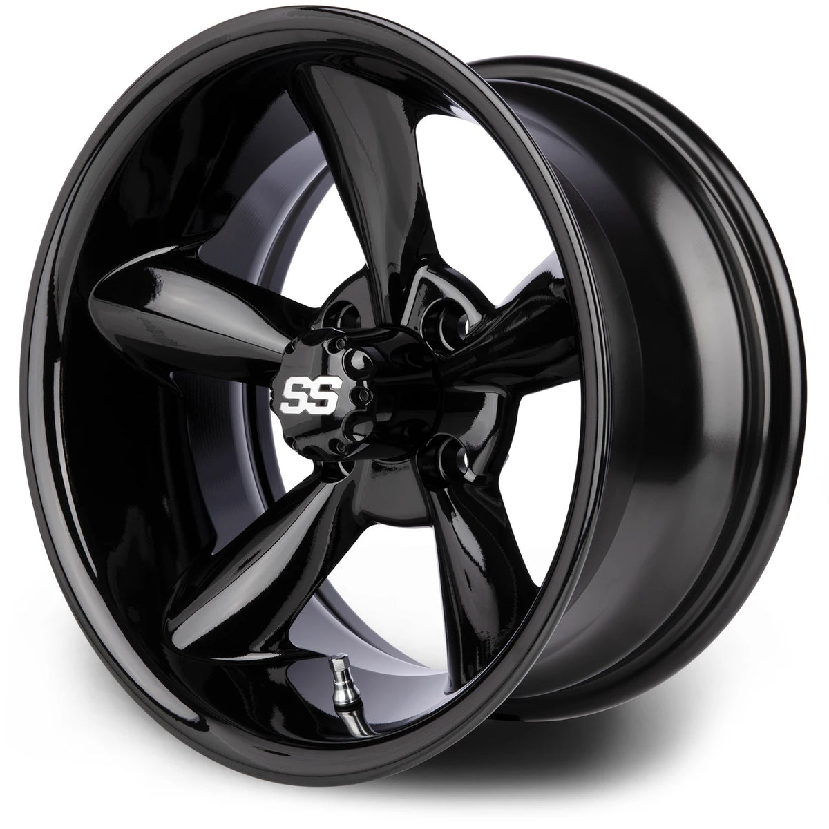 MODZ® Classic 14" Godfather Glossy Black Golf Cart Wheel