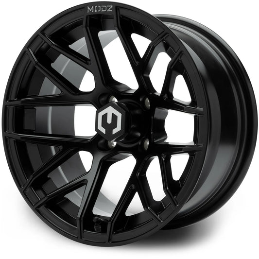 MODZ® 14" Matrix Matte Black Golf Cart Wheel