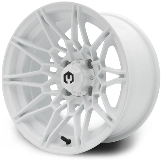 MODZ® 14" Galaxy Glossy White Golf Cart Wheel