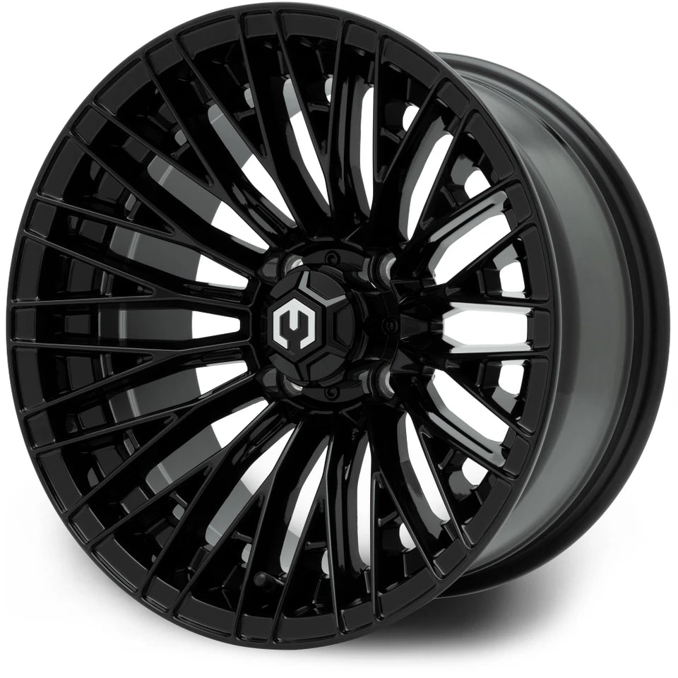 MODZ® 14" Reaper Glossy Black Golf Cart Wheel