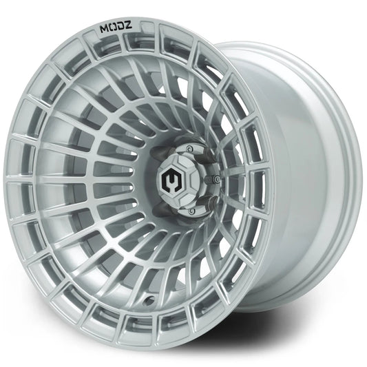 MODZ® 15x10" Felon Silver Golf Cart Wheel