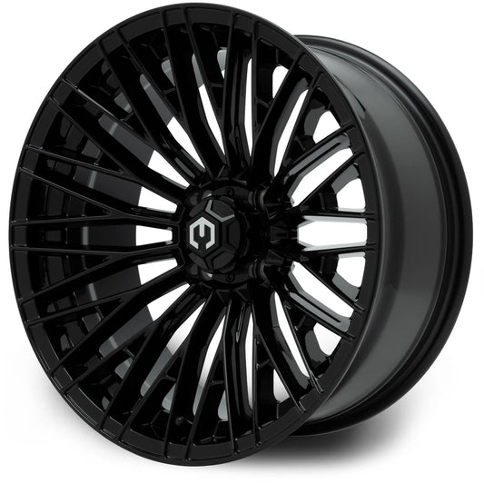 MODZ® 16" Reaper Glossy Black Golf Cart Wheel