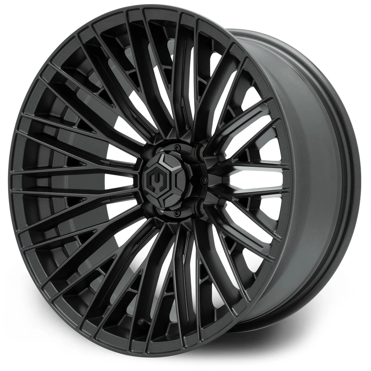 MODZ® 16" Reaper Titanium Gunmetal Golf Cart Wheel