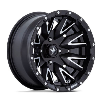 MSA M49 Creed 16x7 ATV/UTV Wheel - Matte Black/Machined (4/110) +10mm